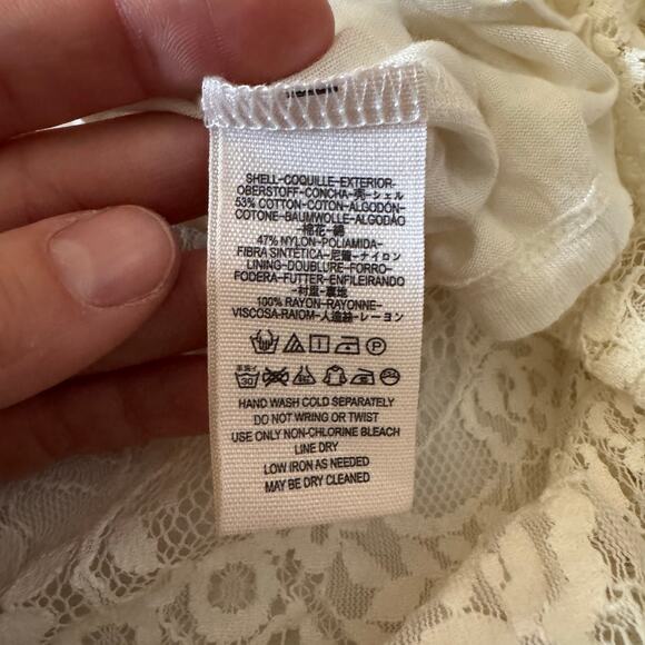 Free People Luna Lace Dress Ivory Small - Picture 5 of 7